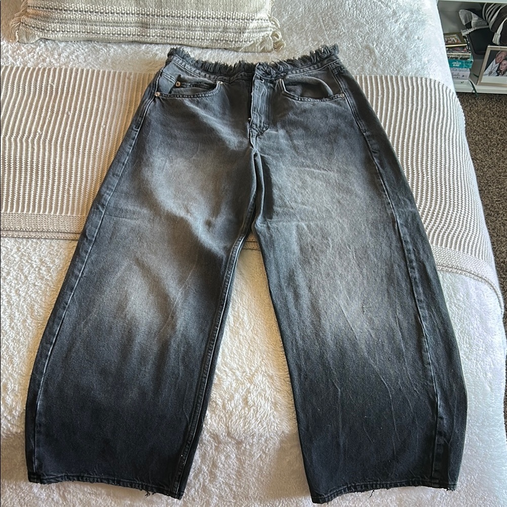 Women's Black Wide Leg BDG Skater Jeans